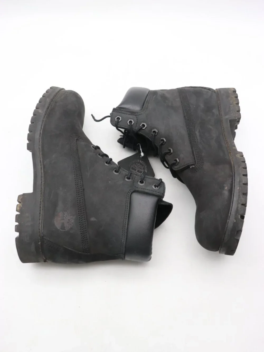 Timberland Premium 6-inch Men's Size 10 M Waterproof Black Nubuck Boots Lace Up